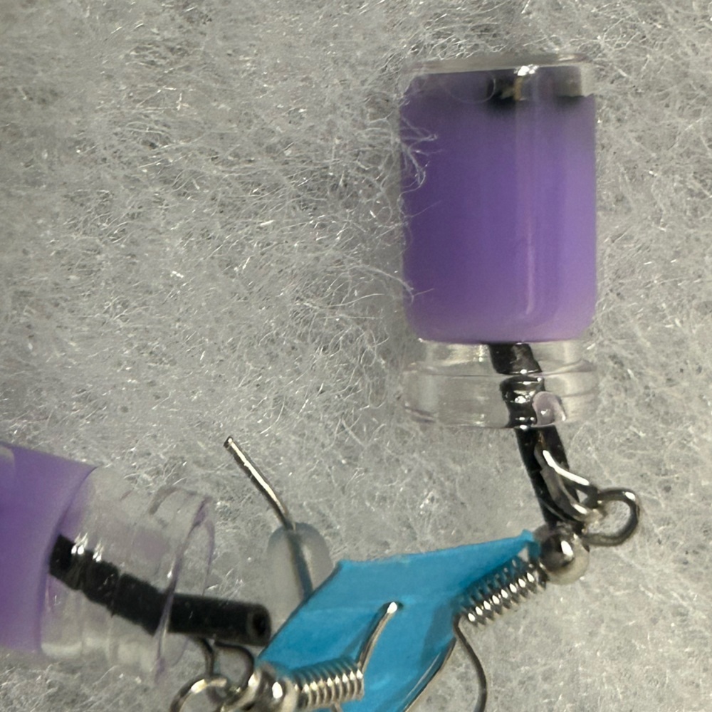 Gorgeous NWT EARRINGS HYPOALLERGENIC stainless sterling silver ceramic c… - Picture 3 of 7